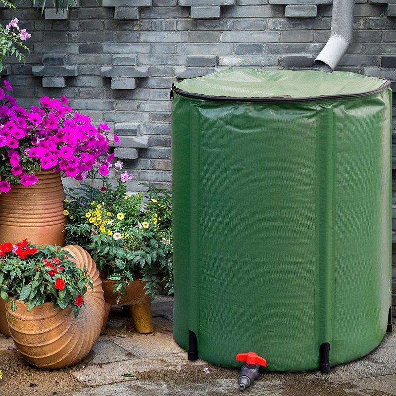 Goplus 50 Gallon Portable Rain Barrel Water Collector 800