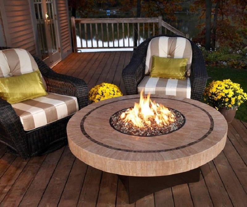winter deck fire pit - deck ideas