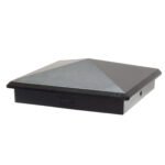 Decorex Hardware True 6" x 6" Aluminium Pyramid Post Cap Heavy Duty for True/Actual 6" x 6" Wood Posts - Black (Works ONLY with Actual 6" x 6" Posts. Will NOT Work with Actual 5.5" x 5.5" Posts)