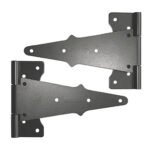 Nuvo Iron Tee Hinges 8" Black TH8BLK (2 pcs set)