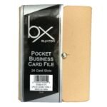 Buxton Pocket Business Card File - 24 Card Slots - Tan