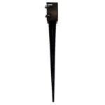 Ground Spike Post Anchor 36" Long, for 3.5" x 3.5" Posts, Black Powder Coated - DH-GS3