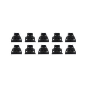 10 Pack Baluster Screw Down Swivel Shoe with Set of Screws - for Use with 5/8" Round Iron Balusters (Satin Black) - DH-57