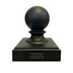 Decorex Hardware 5.5" x 5.5" Heavy Duty Aluminum Ball Post Cap for True/Actual 5.5" x 5.5" Wood Posts - Black (Works ONLY with Actual 5.5" x 5.5" Posts. Will NOT Work with Actual 6" x 6" Posts)