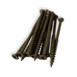 #8 x 3" Deck Screws | Square Drive | Bugle Head | Brown Ruspert | 100pcs Box
