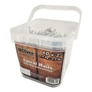 6d x 2" Spiral Shank Nails Hot Dipped Galvanized (1.5kg / 3.3lb) - DHSN6D2-1.5