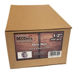 1/2" - 13 Hex Nut | Hot Dip Galvanized | 300 pcs Box