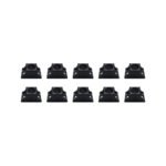 10 Pack Baluster Screw Down Flat Shoe with Set of Screws for Use with 5/8" Round Iron Balusters (Satin Black) - DH-55