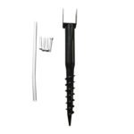 Ground Spike Post Anchor (Screw in) 27" Long - for 3.5" x 3.5" Post - Black Powder Coated - DH-GS2