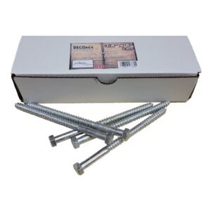 3/8" x 6" DXH Lag Bolt Screws, Hex Head, Hot Dip Galvanized - 5pcs