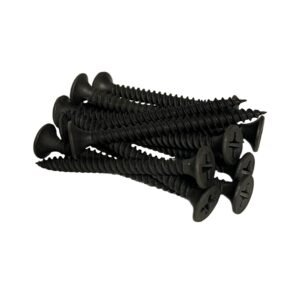 #6 x 1-5/8" Drywall Screws | Phillips Drive | Bugle Head | Fine Thread | Sharp Point | Bit Included | Black Phosphate - 100pcs