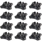 Foundation Block System for 1.5" - 2' Joist and Bearers as Well as 3.5" x 3.5" and 4" x 4" Posts, for Low Profile and Raised Decks, Sheds - 12 Pack - DHFB12