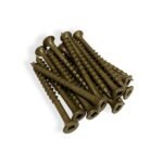 #8 x 2" Deck Screws | Square Drive | Bugle Head | Brown Ruspert | 4000pcs Box