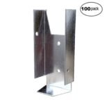 Fence Clip Bracket Hanger 1-9/16" W x 2-3/4" H For 2" X 4" Fence Rails (100 Pack)