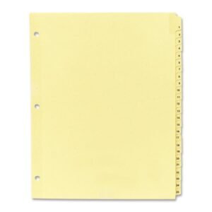 Sparco Clear Plastic Numbered Tab Indexes 25 - Tab(s) Printed 8.5” x 11”