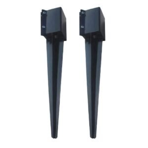 Ground Spike Post Anchor 24" Long, for 3.5" x 3.5" Posts, Black Powder Coated - DH-GS1 (2 Pack)