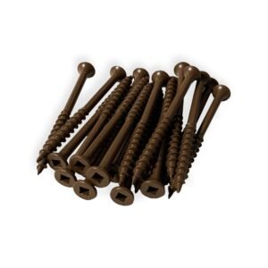 #8 x 2 1/2" Deck Screws | Square Drive | Bugle Head | Brown Ruspert | 3000pcs Box