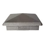 3.5" x 3.5" Heavy Duty Aluminium Pyramid Post Cap for Wood Posts - Natural Mill Finish/Sandblasted