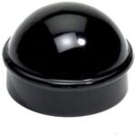 1 7/8" Aluminum Chain Link Fence Round Style Main Post Cap - Powder Coated Black