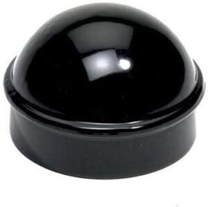 1 7/8" Aluminum Chain Link Fence Round Style Main Post Cap - Powder Coated Black