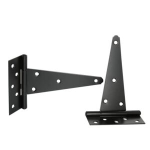 T-Hinges 8" - 2 Pack - Powder Coated Black - Screws Included - DHH8