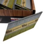 3 1/4" x .120 Ring Shank Strip Nails, Paper Collated, Hot Dip Galvanized (30-34 Degree) - 2500pcs box (DHSNR-314.120)