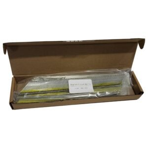 Angled Finish Nails Set (3 Assorted Sizes - 1-1/4", 2", 2-1/2") 15 Gauge, Clipped D Head, Electro Galvanized (33-35 Degree) - 900pcs Box (300pcs per Size) (DHAFNEG-AS3)