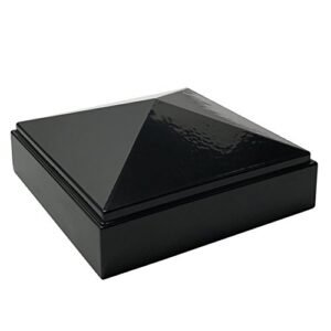 Decorex Hardware Aluminium Pyramid 3" x 3" Post Cap for 3" x 3" Metal Posts - Pressure Fit - Black