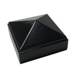 Decorex Hardware Aluminium Pyramid Post Cap for 2" x 2" Metal Posts - Pressure Fit - Black