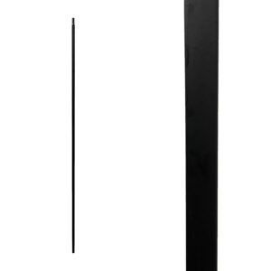 Iron Stair Balusters 1/2" Square x 44" Long, Classic Style, Hollow, Black Powder Coated – Satin Black – 15 Pack – Durable Metal Spindles for Staircases – DH-01.15