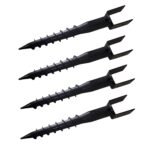 Ground Spike Post Anchor (Screw in) 27" Long - for 3.5" x 3.5" Post - Black Powder Coated - DH-GS2 (4 Pack)