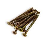#9 x 3" Construction Multi-Purpose Framing Screws | Torx Drive | Bugle Head | Coarse Thread | Bit Included | Yellow Zinc - 250pcs