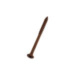 Reliable #8 x 2 1/2" Deck Screws | Square Drive | Bugle Head | Brown Ceramic Finish | 500pcs Box