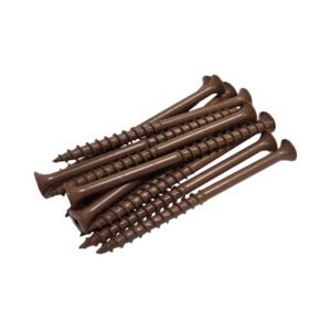 #10 x 3" Deck Screws | Square Drive | Bugle Head | Brown Ruspert | 250pcs Box