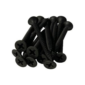 #6 x 1-5/8" Drywall Screws | Phillips Drive | Bugle Head | Fine Thread | Sharp Point | Bit Included | Black Phosphate - 4000pcs