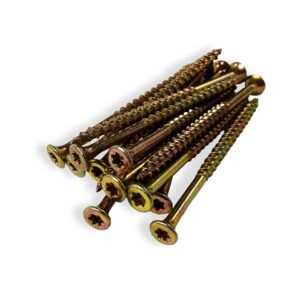 #9 x 3" Construction Multi-Purpose Framing Screws | Torx Drive | Bugle Head | Coarse Thread | Bit Included | Yellow Zinc - 1000pcs