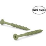 Deck Screws #8 x 2" ACQ Green Ceramic Finish, Square Drive (500 Pack)