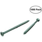 Deck Screws #10 x 3-1/2" ACQ Green Ceramic Finish, Square Drive (1000 Pack)