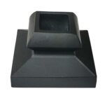 Baluster Flat Base Slim Shoe - for 1/2" Square Iron Balusters - Set of 10 (Satin Black) - DH-SS2