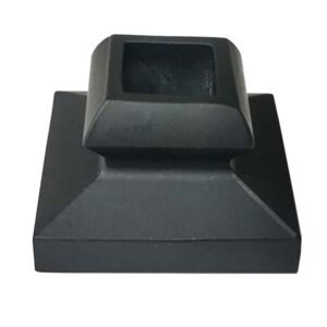 Baluster Flat Base Slim Shoe - for 1/2" Square Iron Balusters - Set of 10 (Satin Black) - DH-SS2