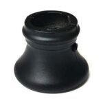 Baluster Flat Base Round Shoe with Set Screw - for 5/8" Round Iron Balusters - Set of 10 (Satin Black) - DH-SR1