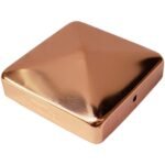 Decorex Hardware 3.5" x 3.5" Solid Copper Pyramid Post Cap for Actual 3.5" x 3.5" Wood Posts