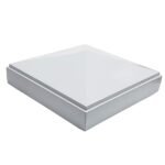 Decorex Hardware Aluminum 4" x 4" Pyramid Post Cap for 4″ x 4″ Metal Posts - Pressure Fit - White