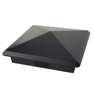 Decorex Hardware 4.5" x 4.5" Heavy Duty Aluminium Pyramid Post Cap for True/Actual 4.5" x 4.5" Wood Posts - Black (Works ONLY with Actual 4.5" x 4.5" Posts. Will NOT Work with Actual 5" x 5" Posts)