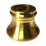 Baluster Flat Base Round Shoe with Set Screw - for 5/8" Round Iron Balusters - Set of 10 (Brass Plated) - DH-SR2