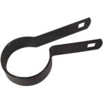 1 7/8" HDG Steel Chain Link Fence Tension Band - Powder Coated Black