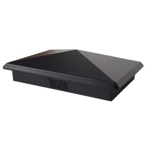 Decorex Hardware 3.5" x 5.5" Heavy Duty Aluminium Pyramid Post Cap for True/Actual 3.5" x 5.5" Wood Posts - Black (Works ONLY with Actual 3.5" x 5.5" Posts. Will NOT Work with Actual 4" x 6" Posts)