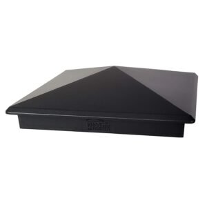Decorex Hardware 7.5" x 7.5" Heavy Duty Aluminium Pyramid Post Cap for True/Actual 7.5" x 7.5" Wood Posts - Black (Works ONLY with Actual 7.5"x7.5" Posts. Will NOT Work with Actual 8" x 8" Posts)