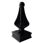 Decorative Spear Finial Post Cap for 2" x 2" Metal Posts - Cast Aluminum Black