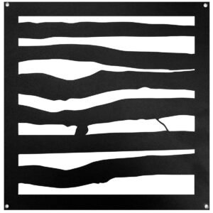 Nuvo Iron 11" Branch Style Insert Powder Coated Black for Wood Composite & Vinyl Fencing, Gates, Dual Sided (2pcs) - ACW75